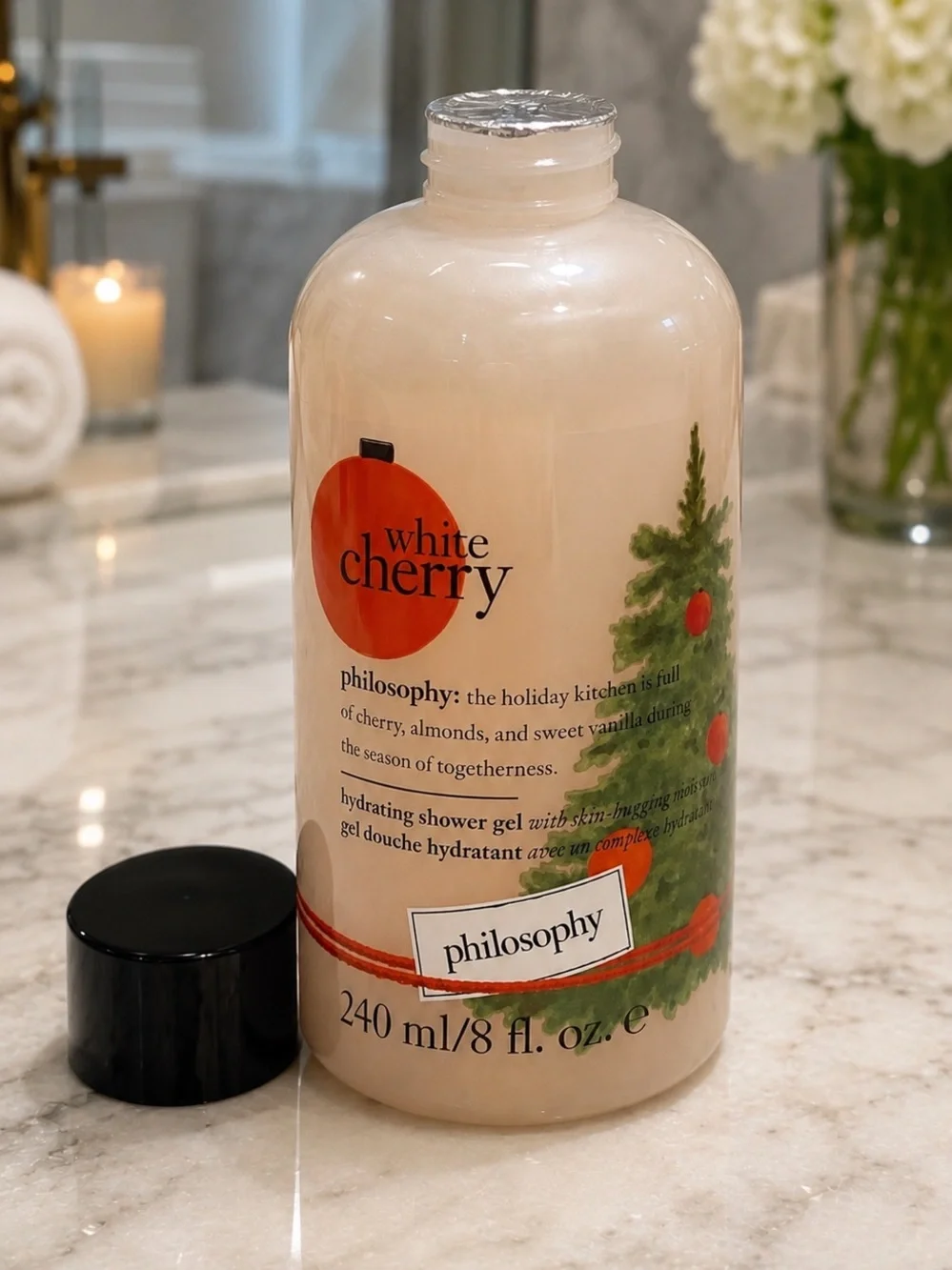 Philosophy White Cherry Hydrating Shower Gel, Bubble Bath & Shampoo – 8 oz – New